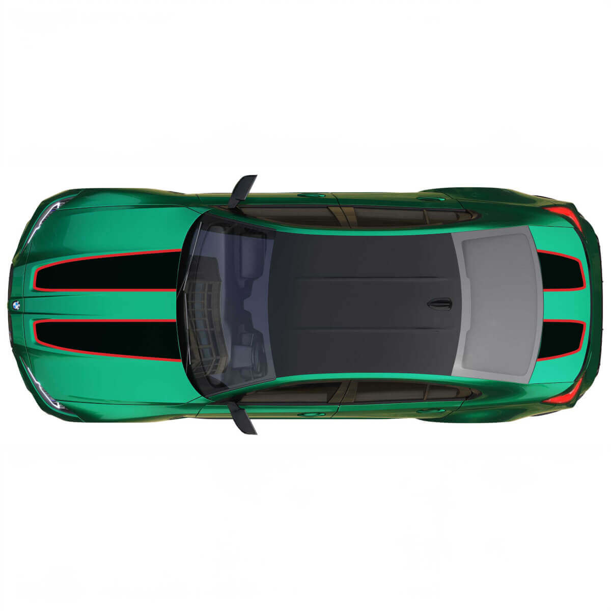 Kap en kofferbak CS CSL stijl met omtrekstreep voor BMW M4 M3 G82 G83 M Performance vinyl sticker
