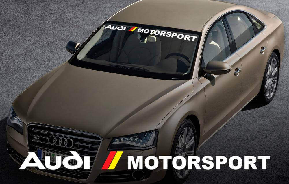 Audi Motorsport Stijl Voorruitbanner Vinyl Decal voor Audi
