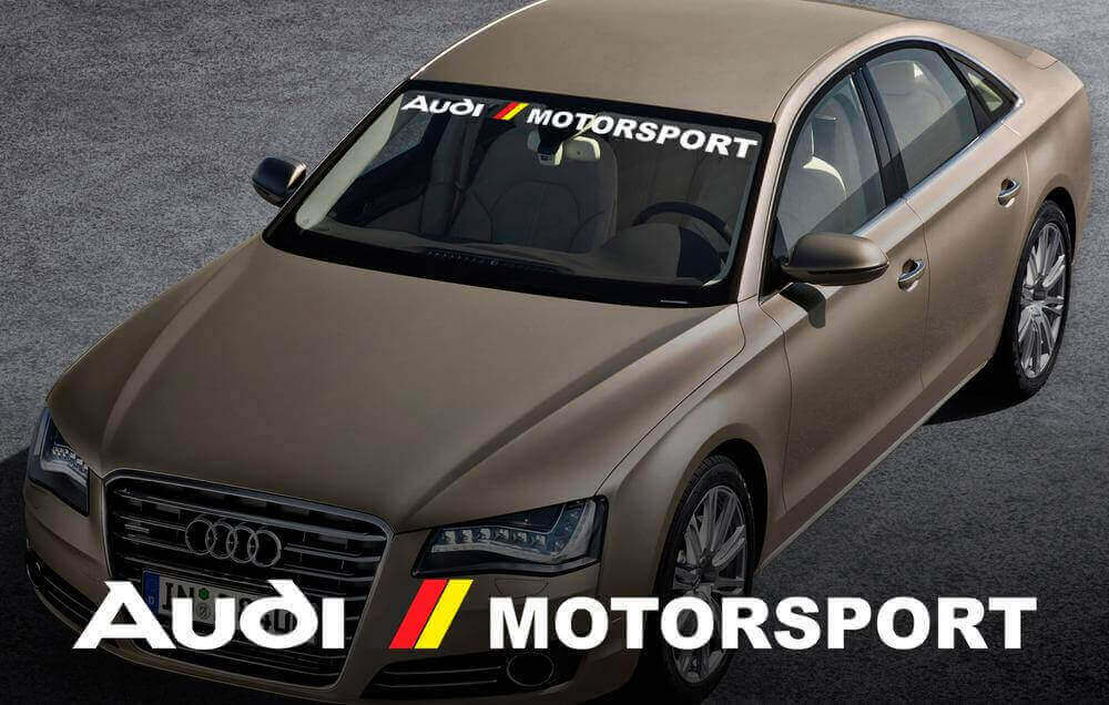 Audi Motorsport Stijl Voorruitbanner Vinyl Decal voor Audi