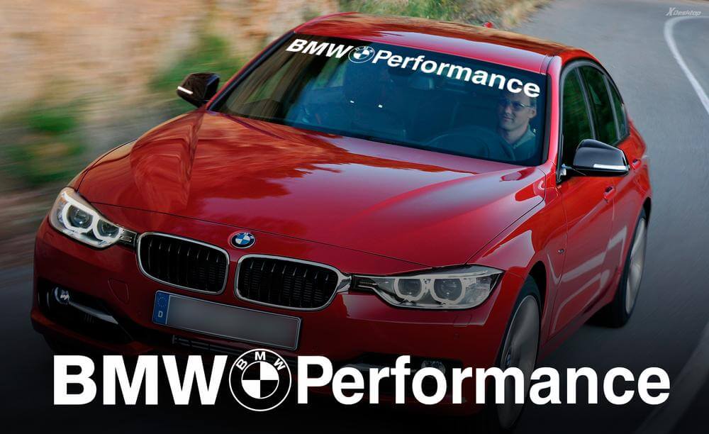 BMW Performance WINDSHIELD BANNER Raamsticker sticker voor M3 4 5 6 e46 e36
