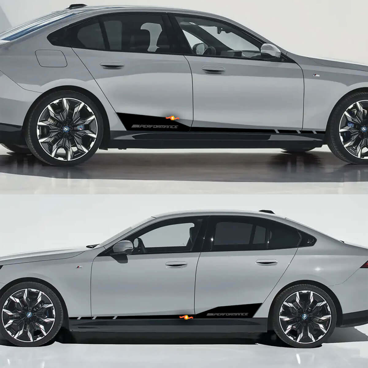 M Performance-stickers voor SideSkirt geschikt voor BMW 5-serie i5 G60
