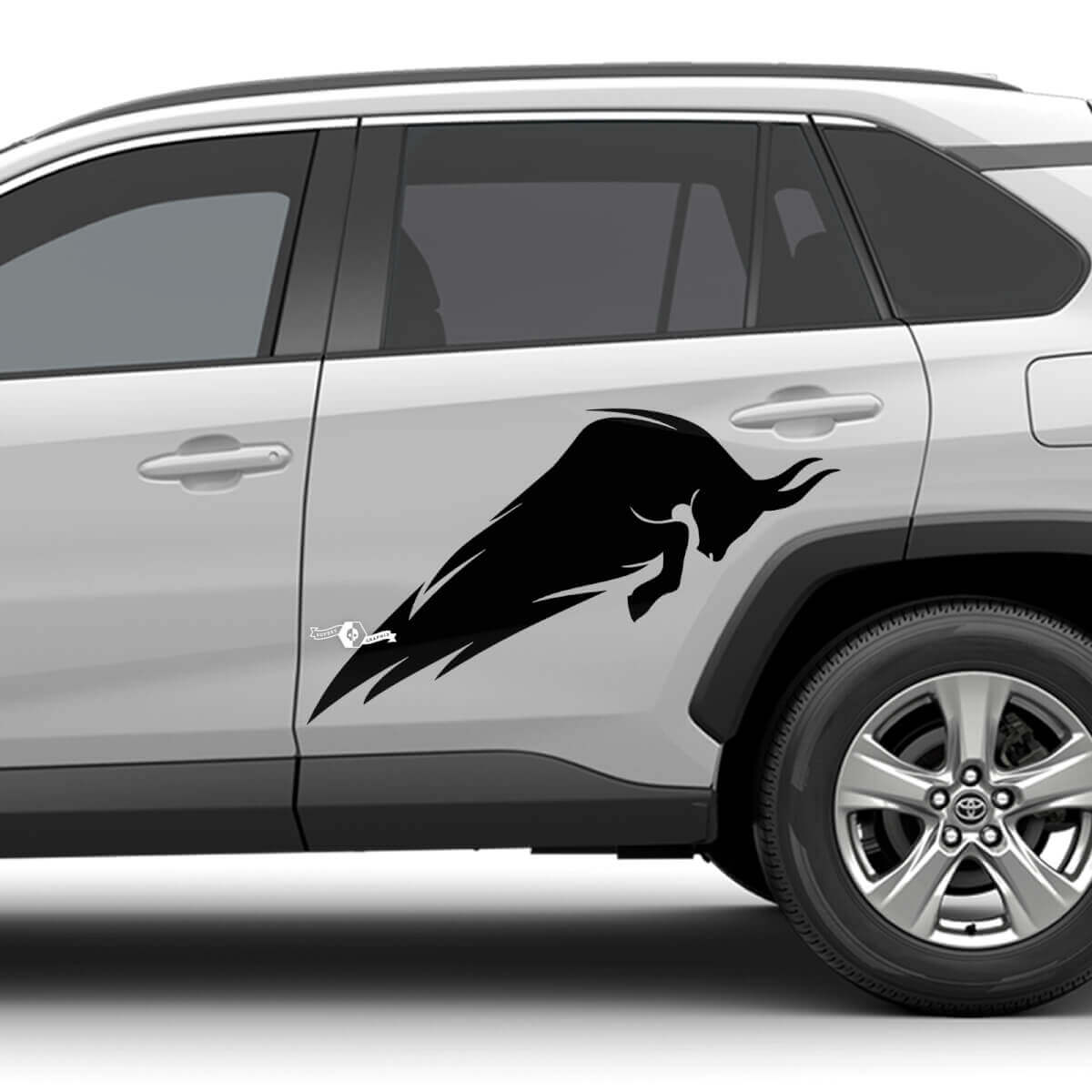 Opladen Bull zijdeuren universele kap Vinyl Decal grafische sticker
