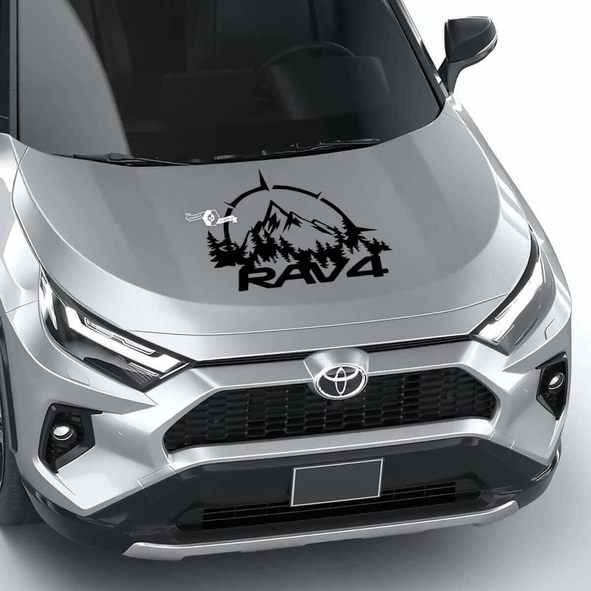 Bergbos Landschap Motief Vinyl Sticker voor Toyota RAV4