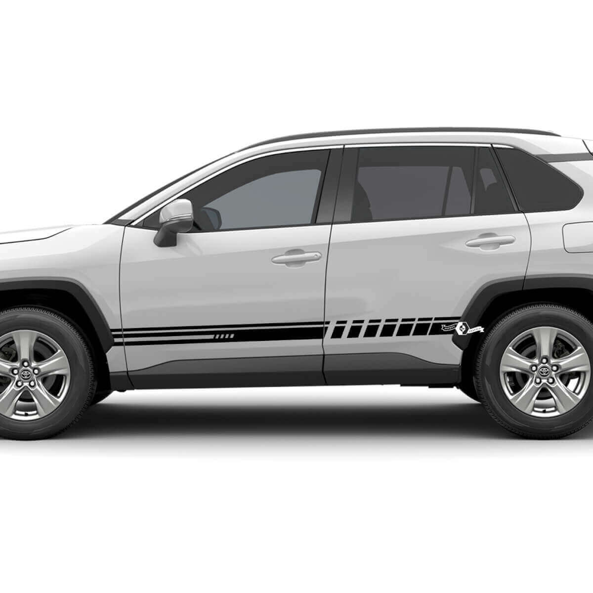 Zijde Racing Ruitjes Vinyl Decal Grafische Sticker Voor Toyota RAV4