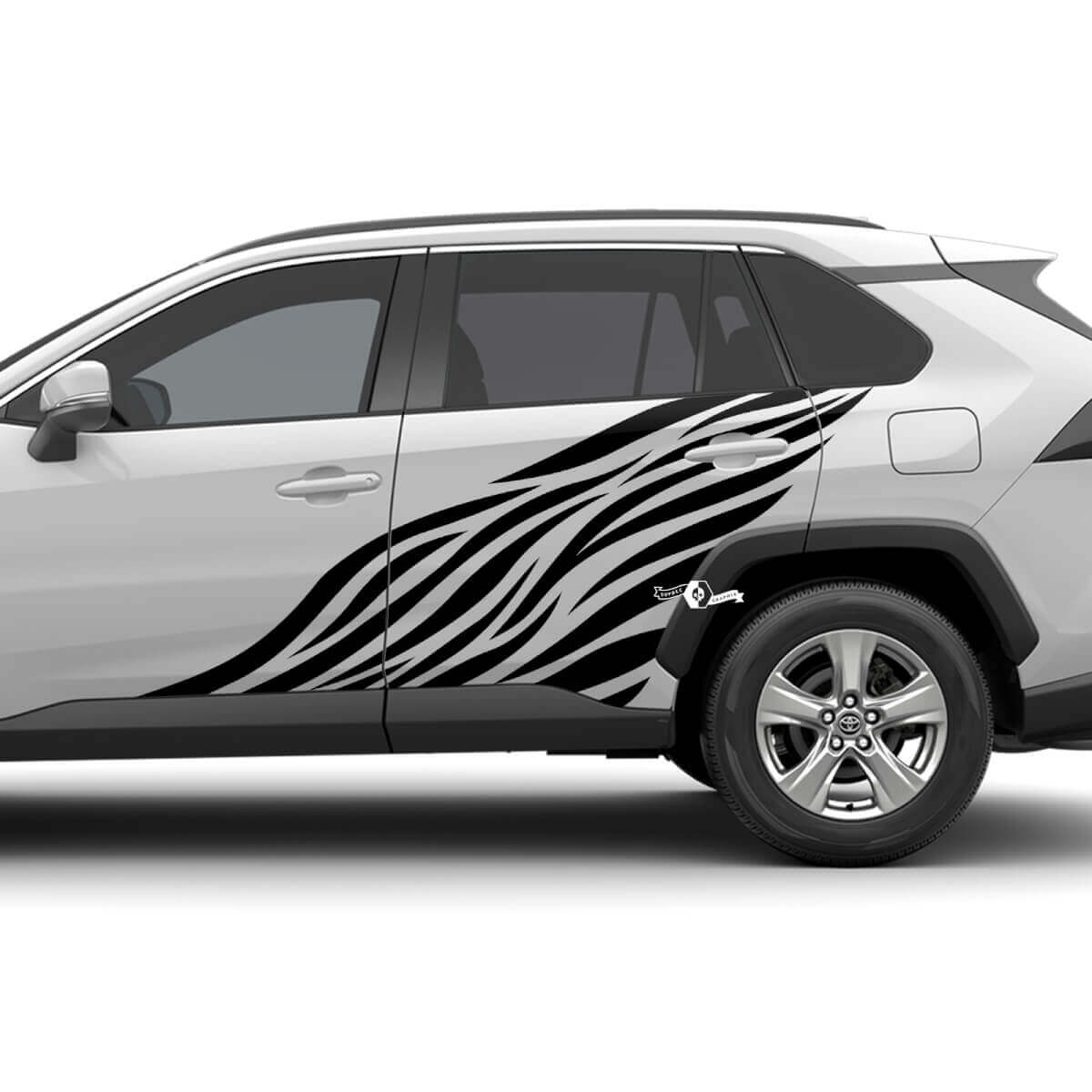 Zijvlam Grafisch Vinyl Decal Grafische sticker geschikt voor Toyota RAV4
