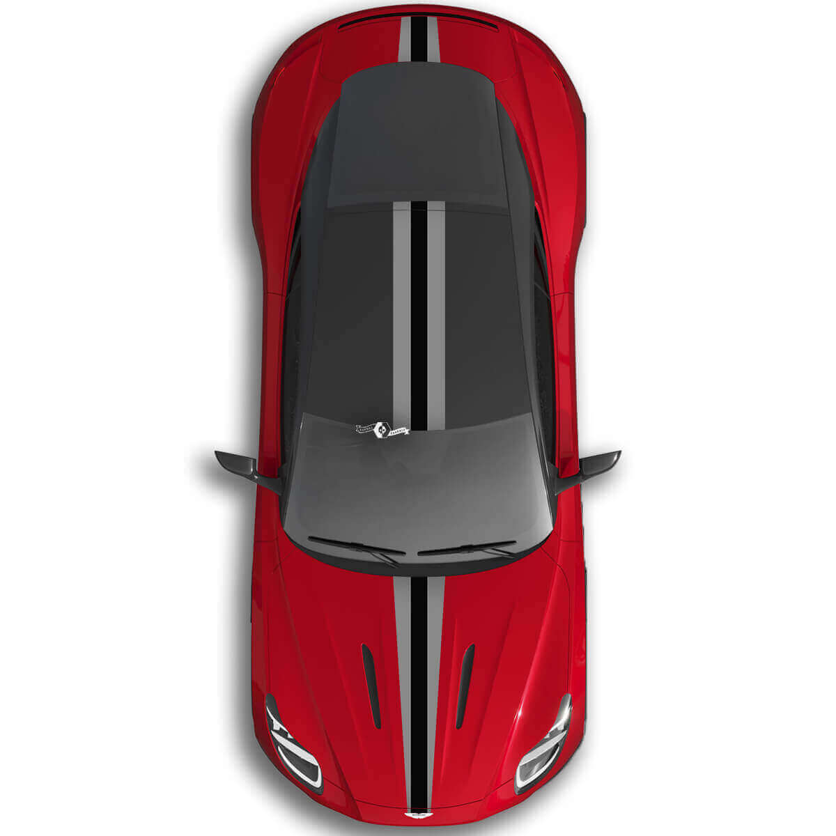 Aston Martin DB11 Full Body Twee Kleuren Streep Motorkap Dak Kofferbak Vinyl Decal Sticker 2