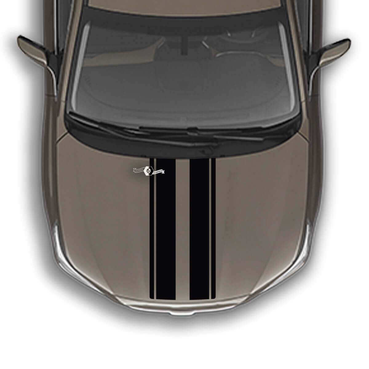 Hood Dual Stripes Vinyl Decal Graphics Sticker geschikt voor Suba Outback
