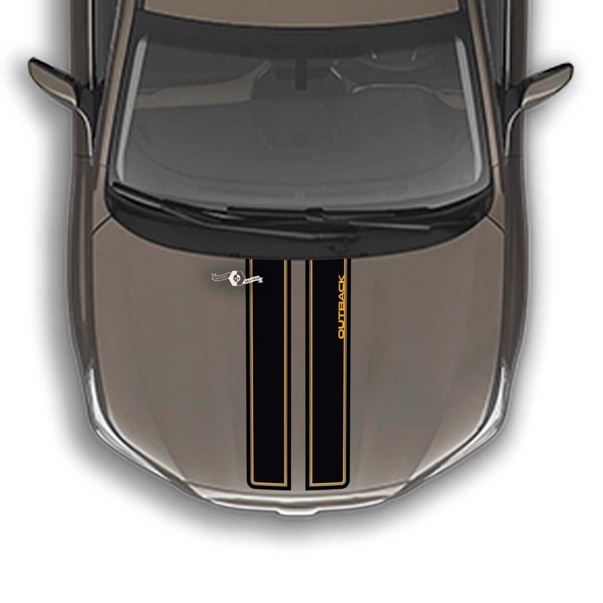 Hood Stripe Mountains Vinyl Decal Graphics Sticker geschikt voor Suba Outback
