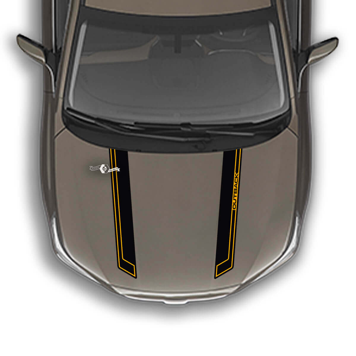 Dubbele Pin Stripe Motorkap Vinyl Decal Sticker 2 voor Subaru Outback