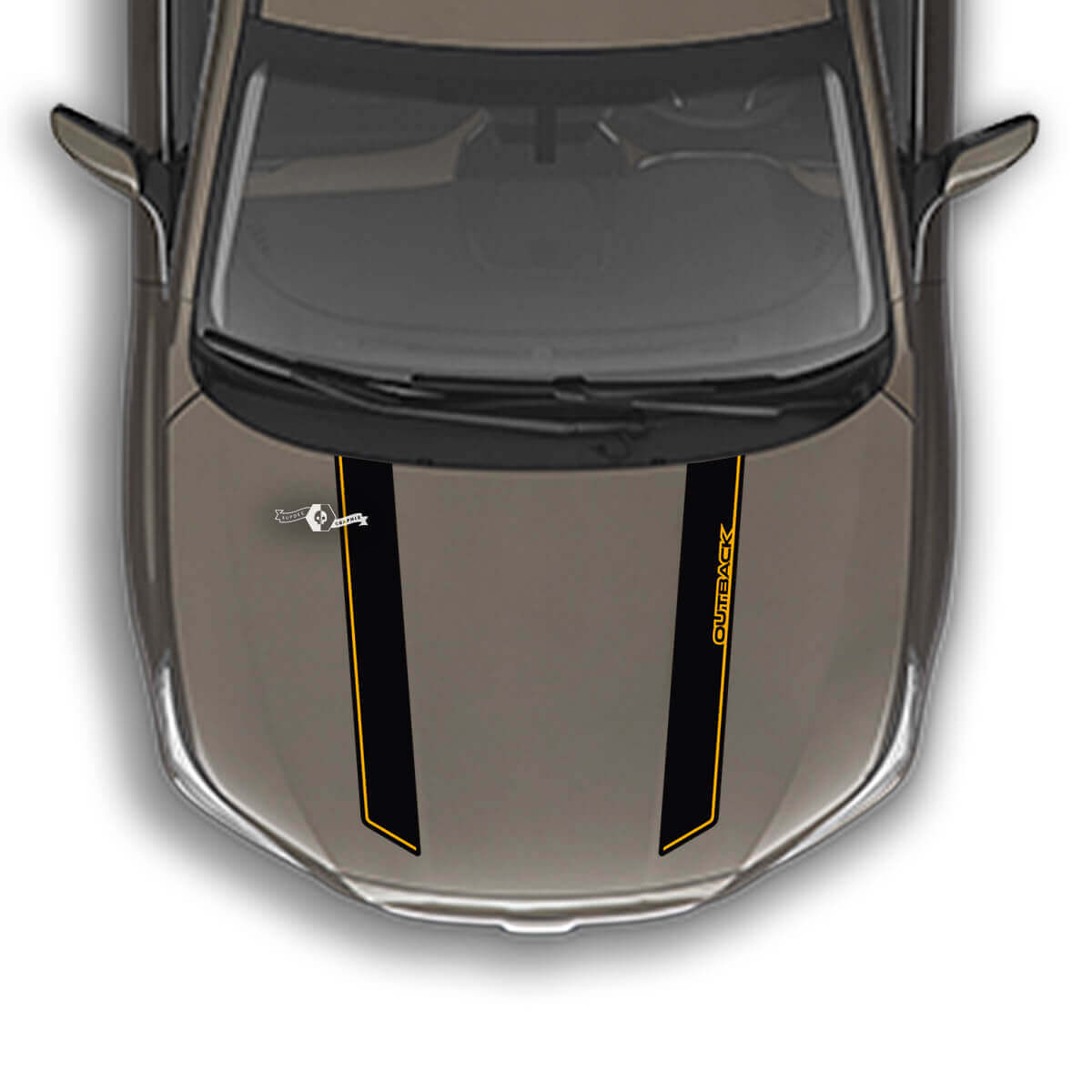 Hood Dual pin Stripe Vinyl Decal Graphics Sticker geschikt voor Suba Outback 2
