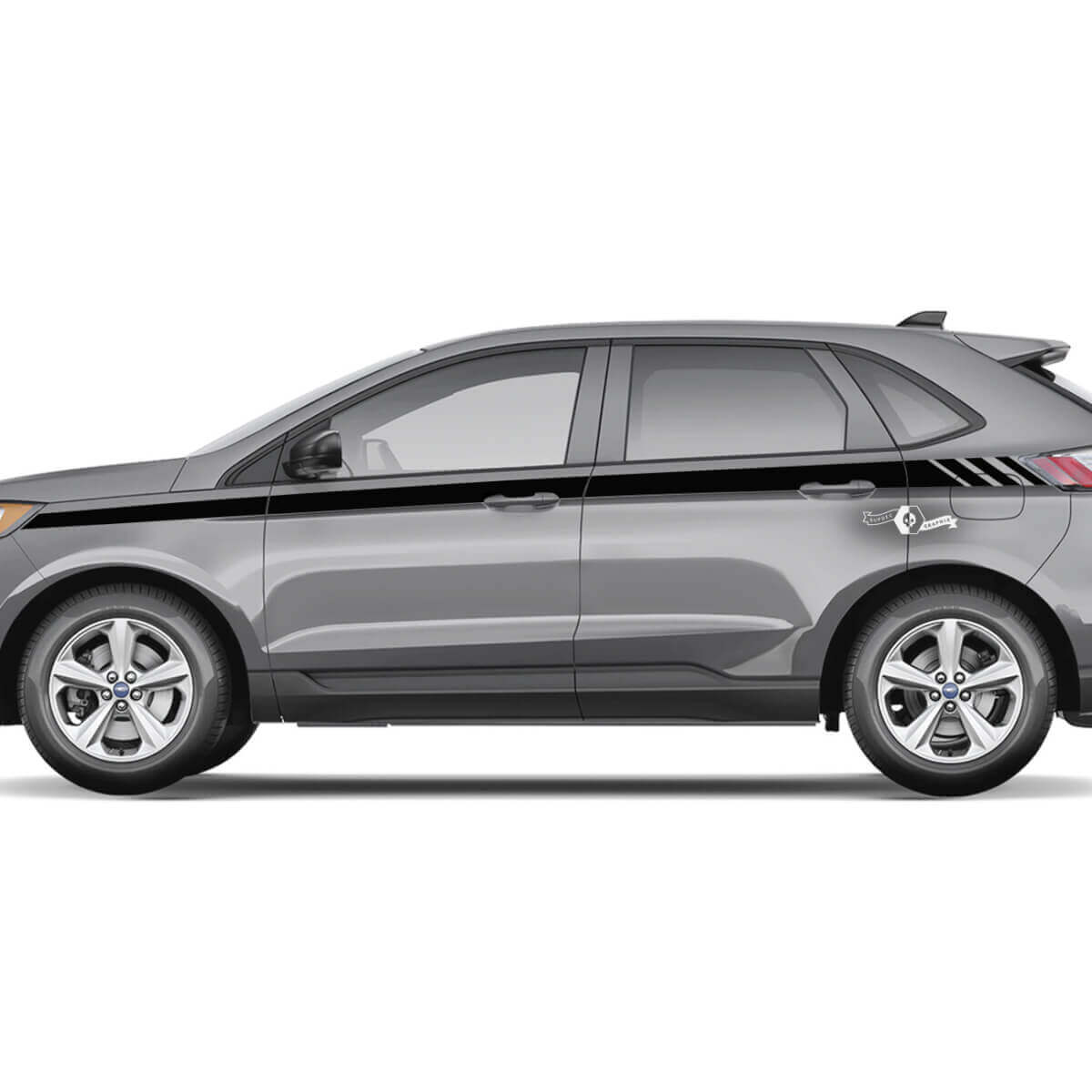 Ford Edge Line Strobe onder de Windows Vinyl Rocker Panel Stripes carrosseriesticker vinyl grafische sticker
