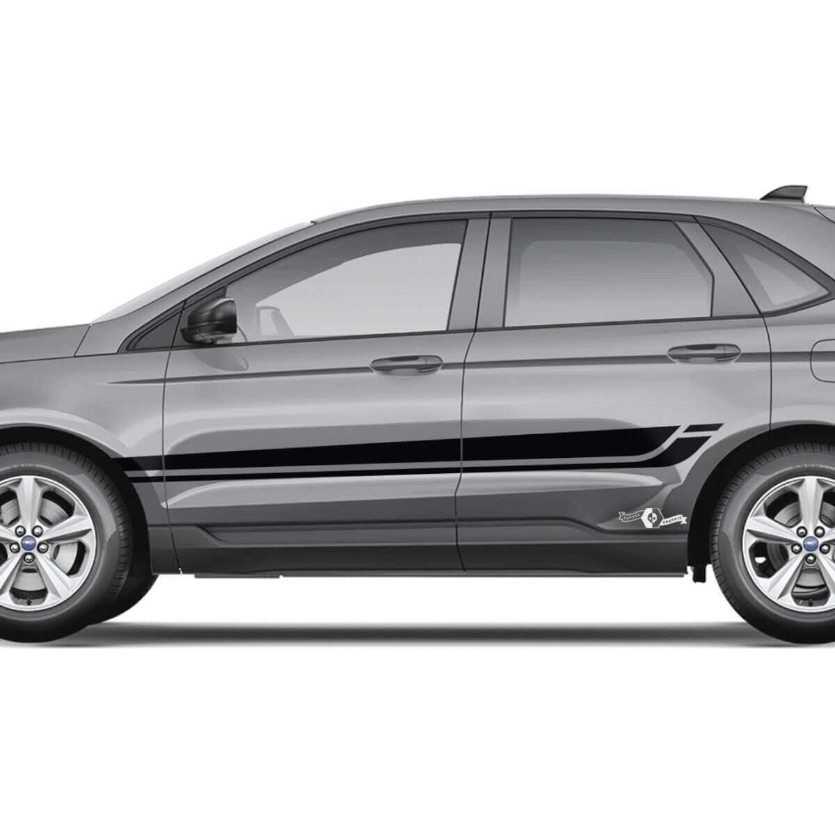 Ford Edge Line Strobe onder de Windows Vinyl Rocker Panel Stripes carrosseriesticker vinyl grafische sticker
