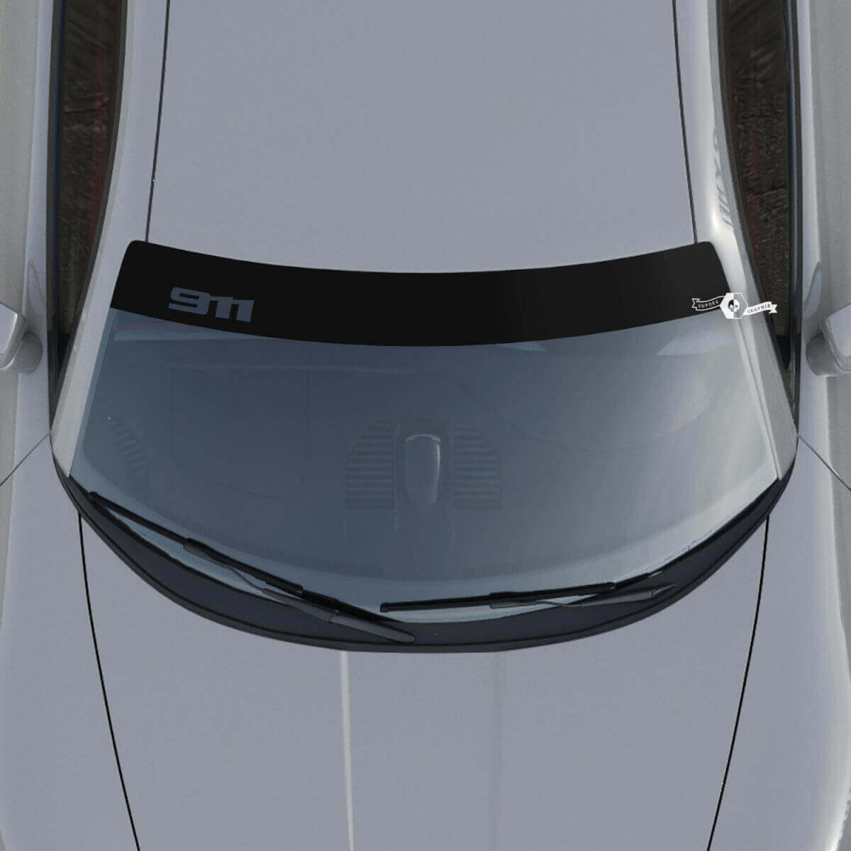911 Logo Voorruit Banner Vinyl Decal voor Porsche 911