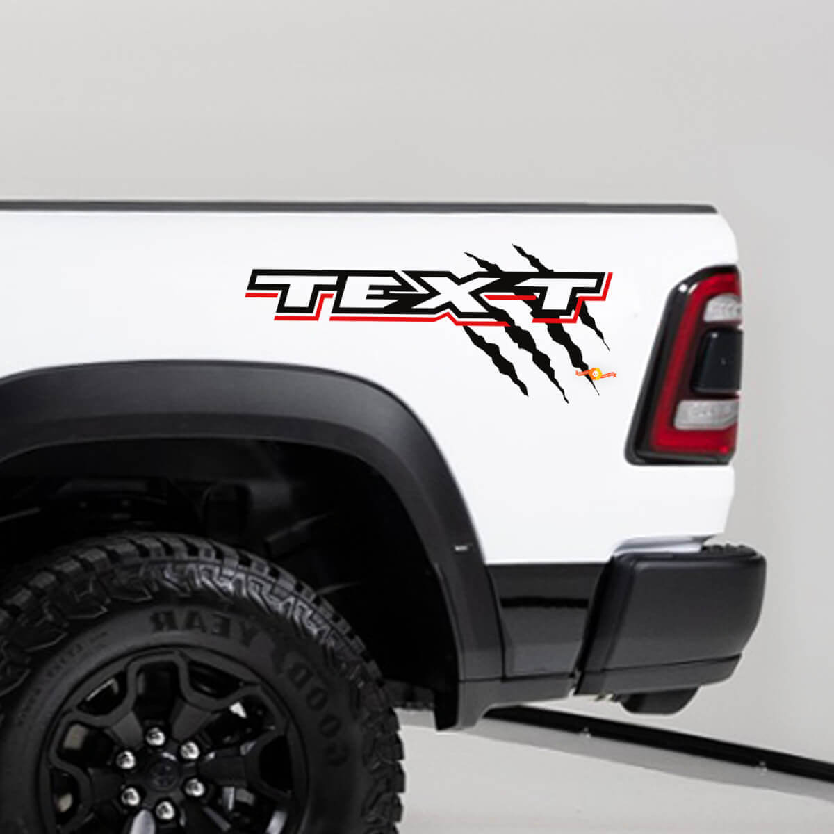 TRX Claw Marks Bed Side Vinyl Decal Paar voor Dodge Ram TRX