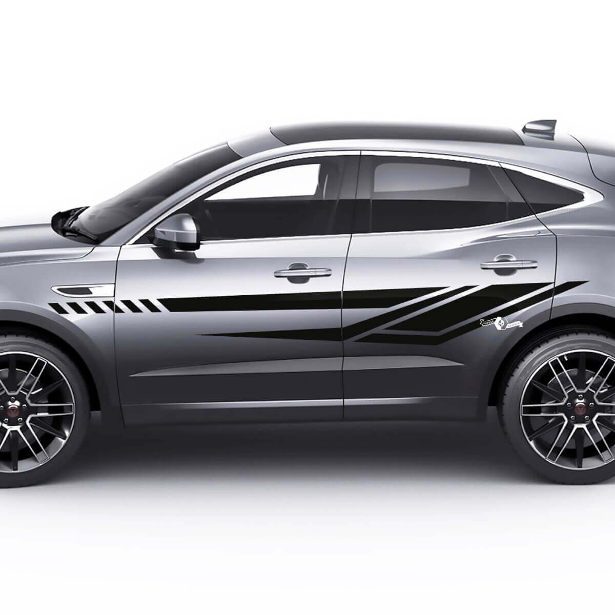 Jaguar E-Pace Zij Moderne Deur Strepen Grafische sticker Logo
