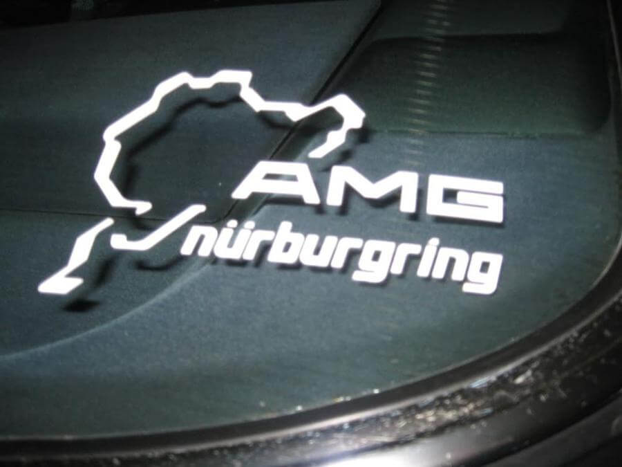 Paar AMG Nurburgring Ring raamkoetswerk race vinyl sticker 5,5