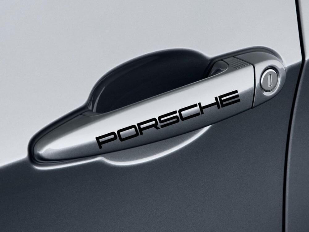 Porsche Deurgreep Vinyl Decals Set voor Porsche Auto's