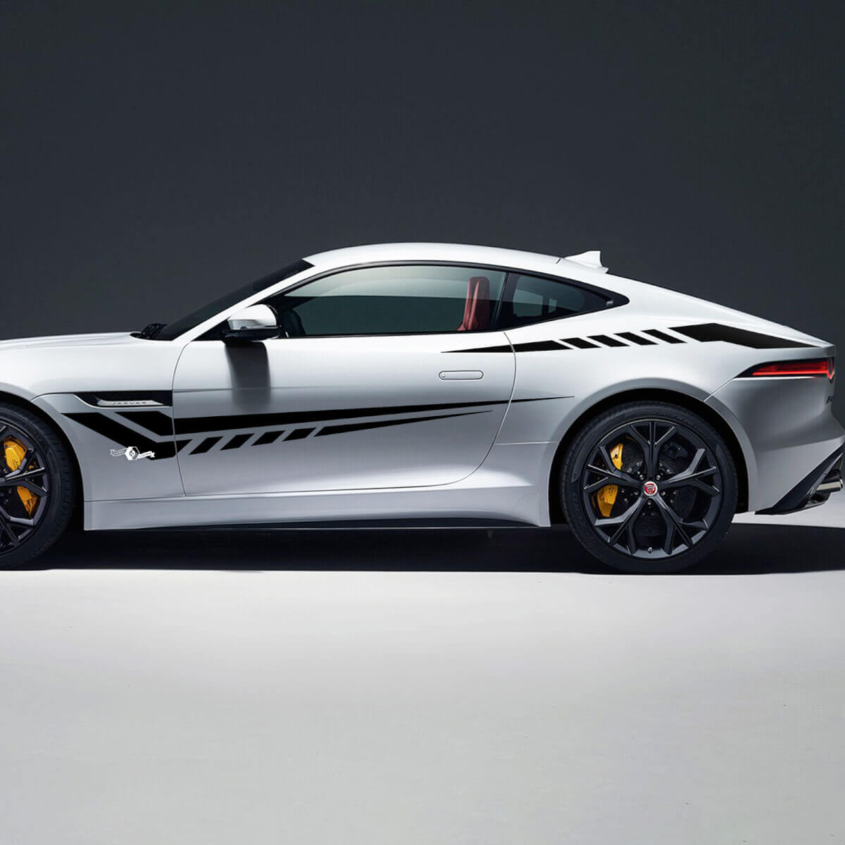 Jaguar F-Type R Side Strobe Stripes Racing Graphics Deursticker Logosticker
