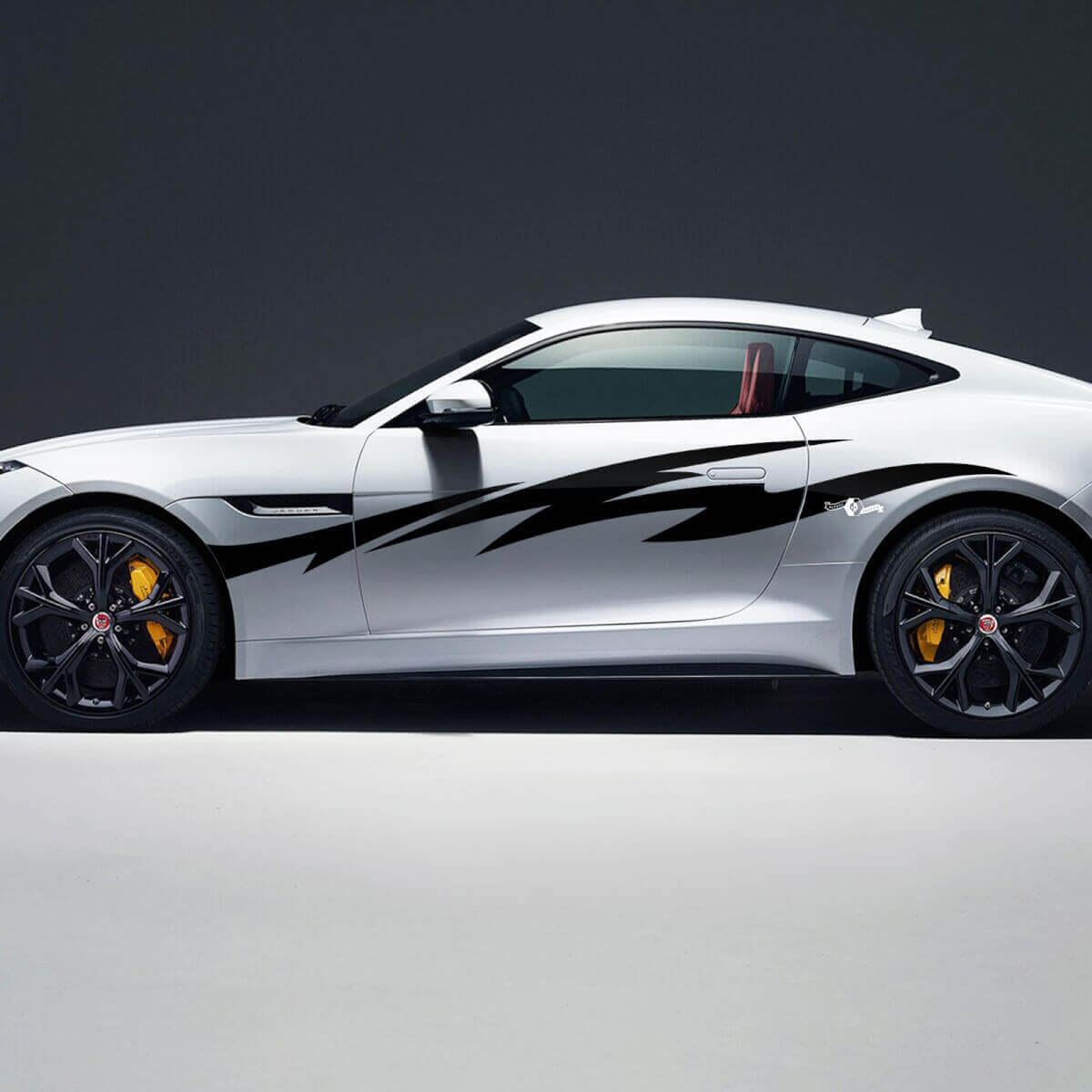 Flame Side Racing Graphics Deursticker Voor Jaguar F-Type R
