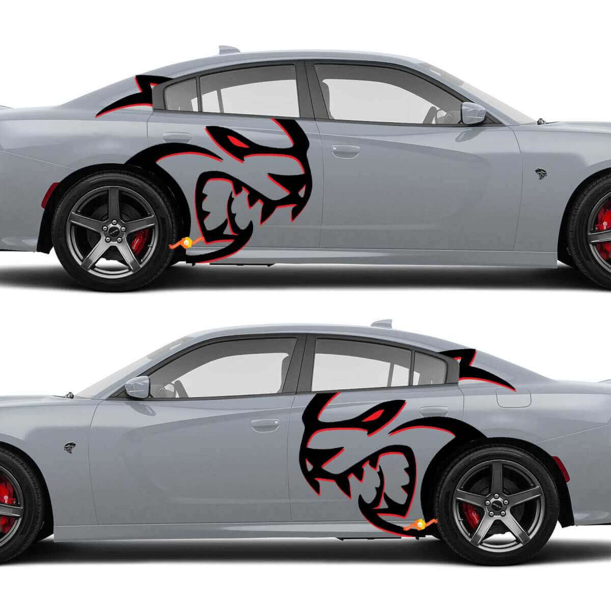 Hellcat Huge Redeye Zijdecals Stickers voor Dodge Challenger of Charger