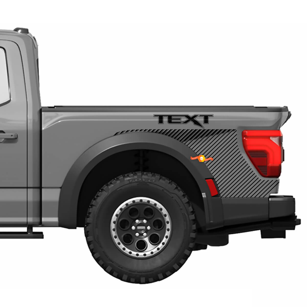 Bedside Zijstripes Vinyl Decal Graphics Sticker Kit 4 voor Musclecar truck power truck R