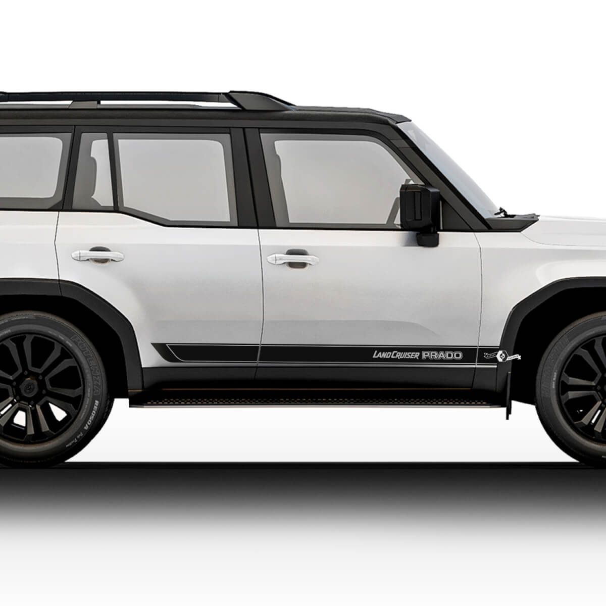 2024 Toyota Land Cruiser Prado Side Lower Stickers Decals Vinyl Streep Grafische Stickers Decals Kit
