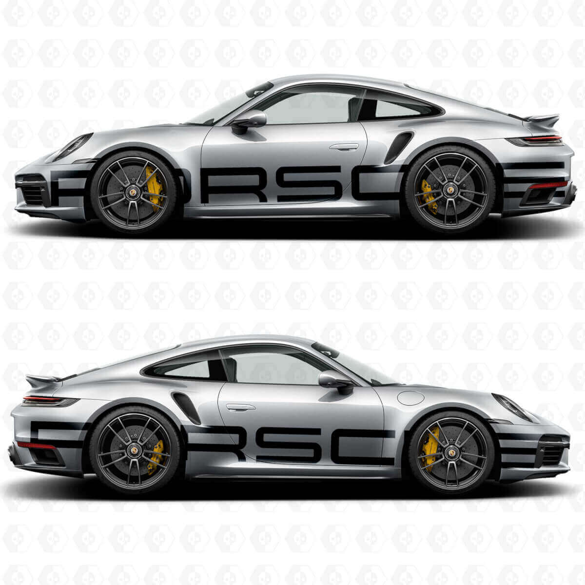 Porsche Grote Letters Zijvinyl Decal Kit voor Porsche 911