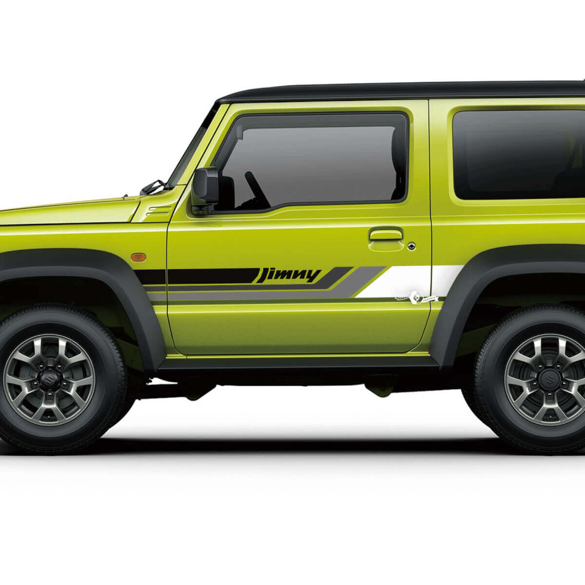 Paar Suzuki JIMNY zijdeuren Streep grafische sticker Lijnen sticker 3 kleuren

