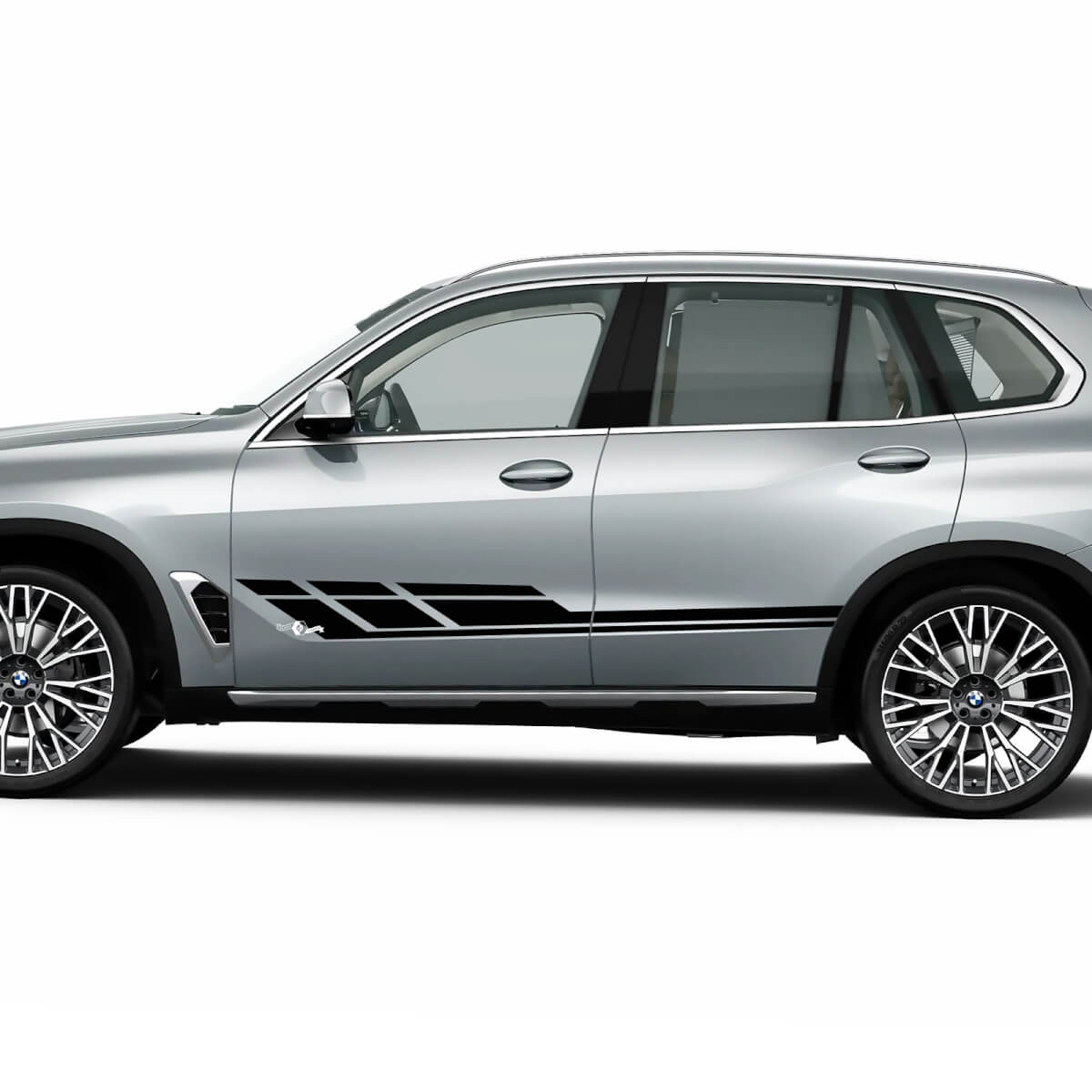 Stickerset met strobe-zijstreepstickers voor BMW X5 G05 – aangepaste vinylafbeeldingen
