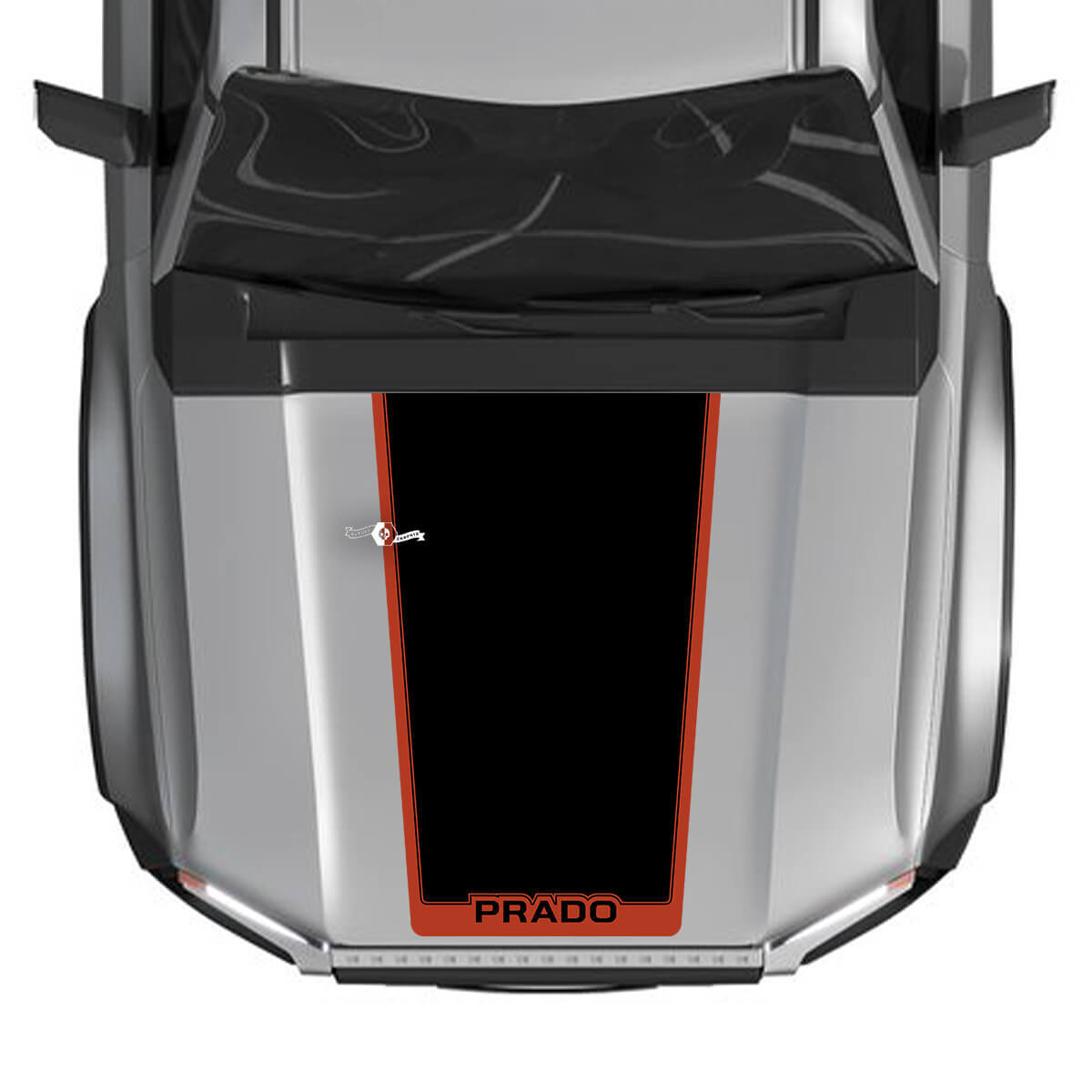 2024 Toyota Land Cruiser Prado Hood Decals Vinyl Grafische Decals 2 kleuren
