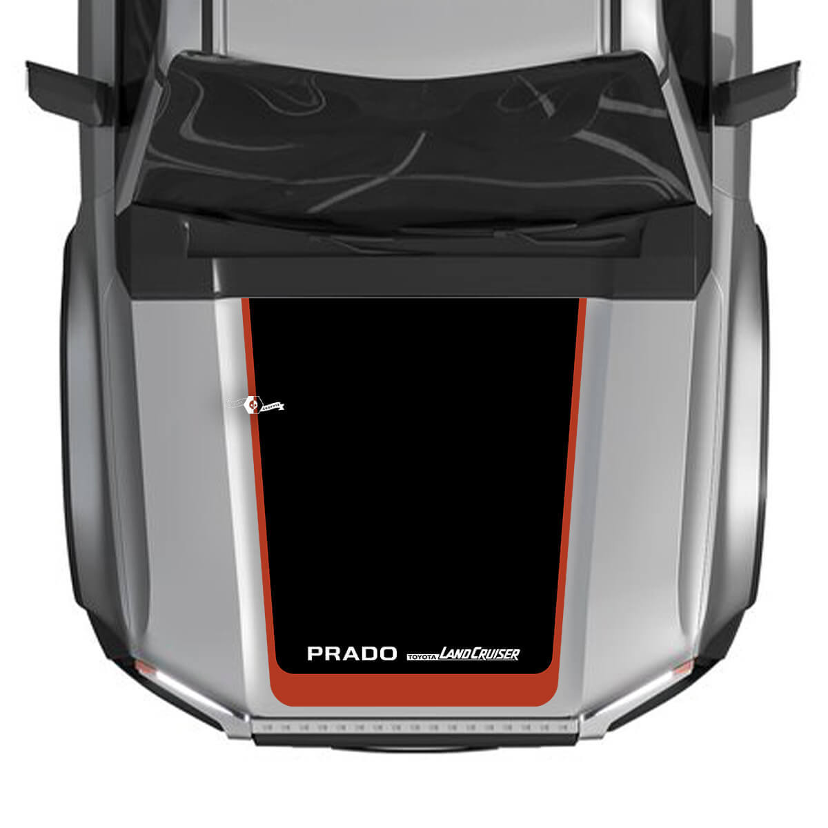 2024 Toyota Land Cruiser Prado Hood Decals Vinyl Grafische Decals Grote 3 kleuren

