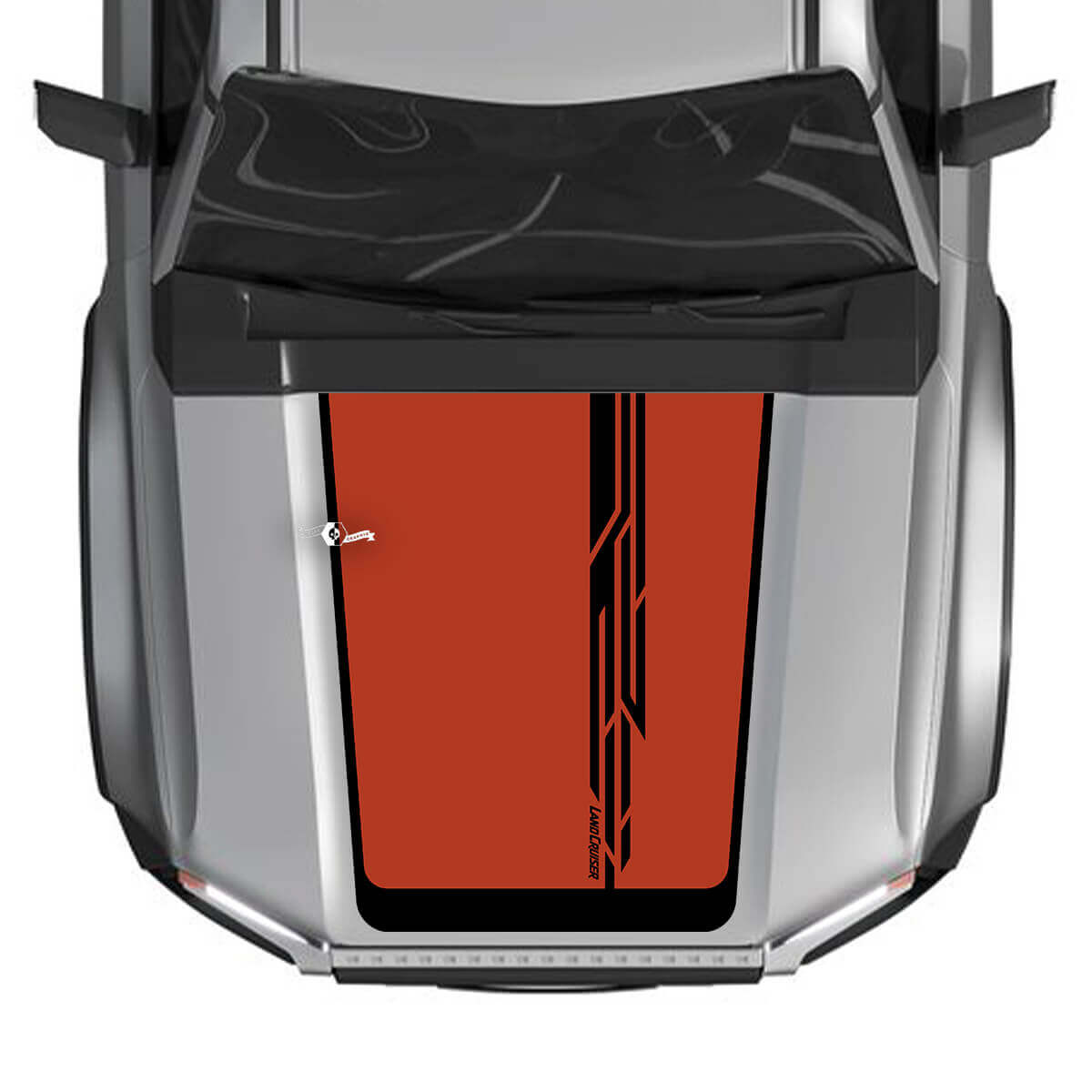 2024 Toyota Land Cruiser Prado Hood Decals Vinyl Grafische Decals Lijn Groot 2 Kleuren
