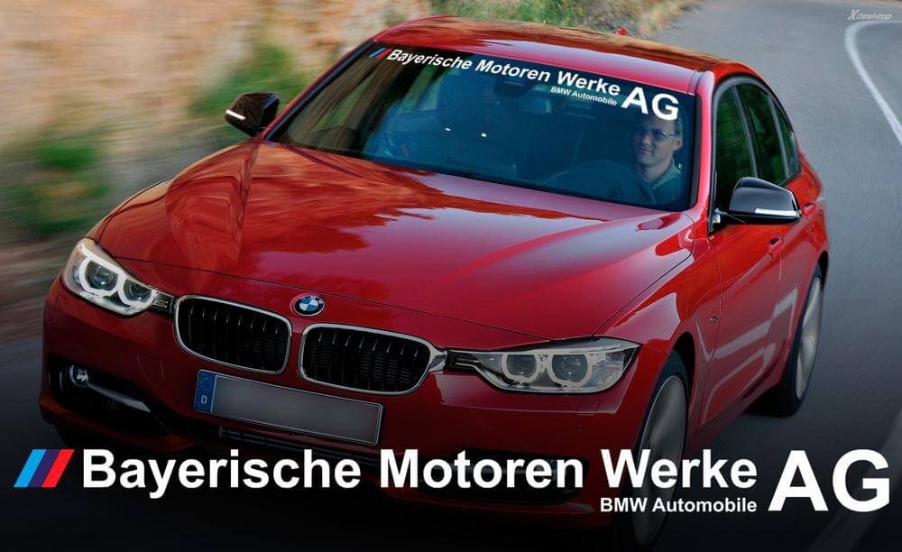 Bayerische Motoren Werke AG Voorruitbanner Vinyl Decal voor BMW
