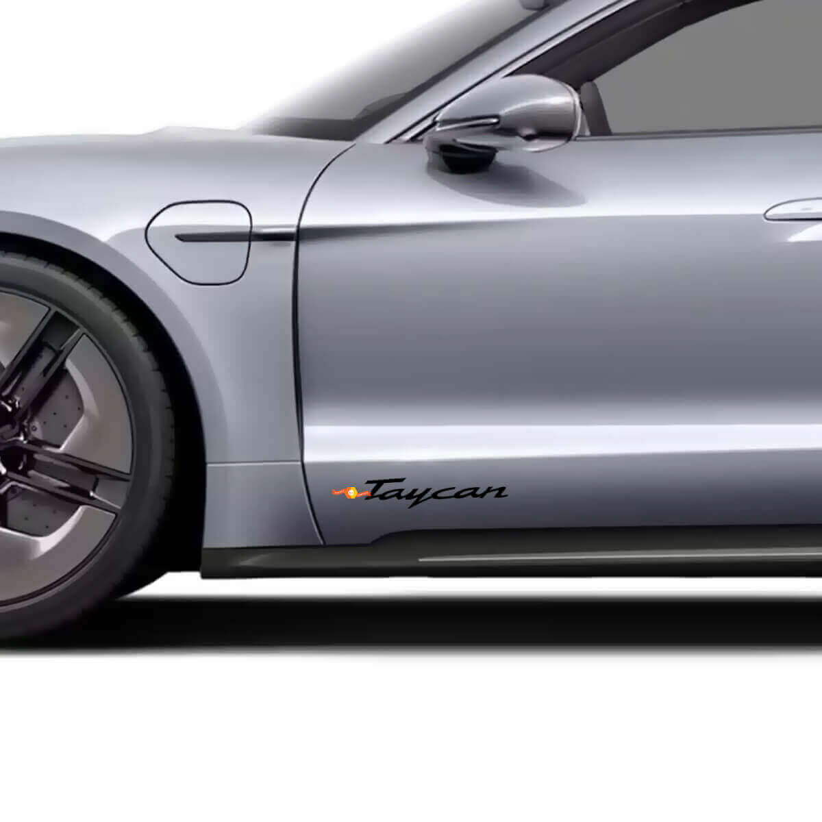Taycan Naam Zij Vinyl Decal Set voor Porsche Taycan