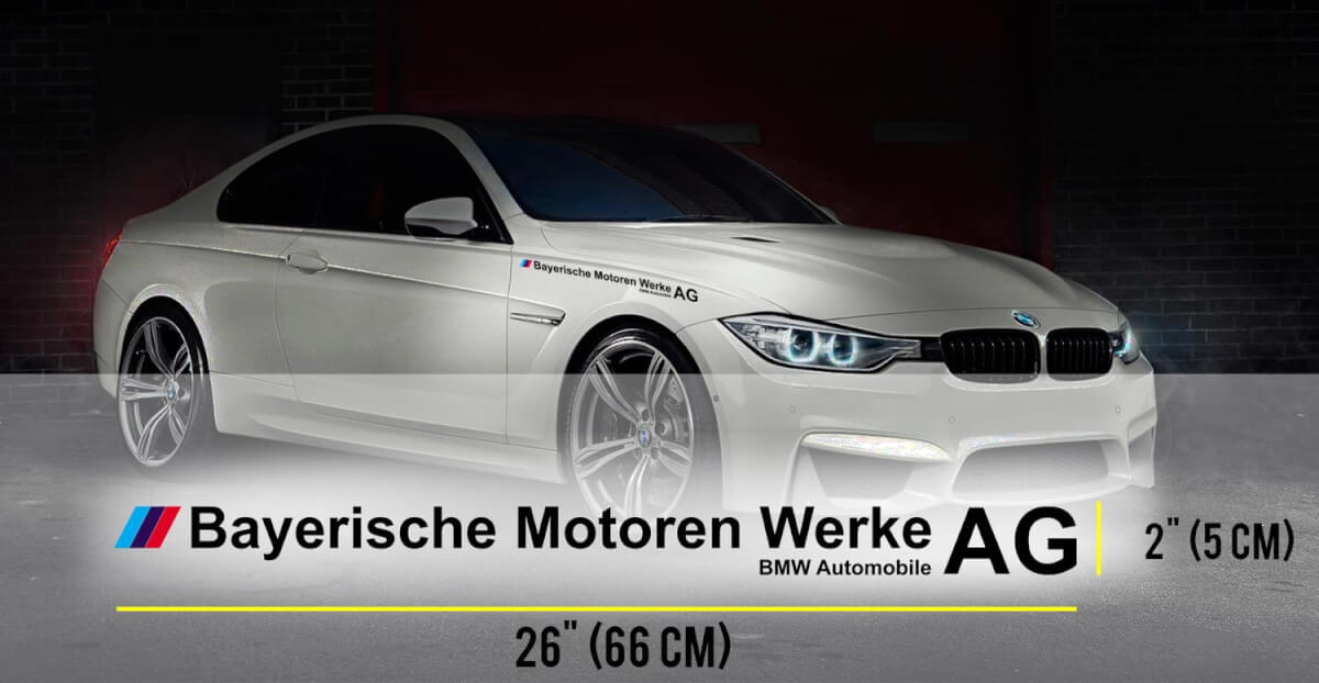 Bayerische Motoren Werke AG Zijscherm Vinyl Decal Set voor BMW