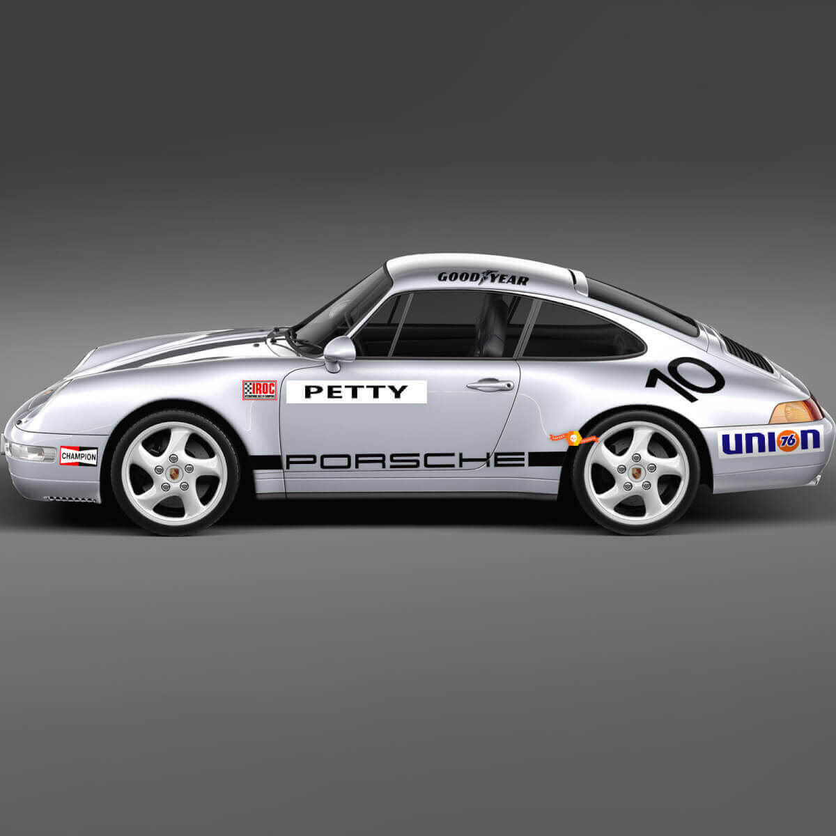 IROC-stijl Race Vinyl Decal Set voor Porsche 911