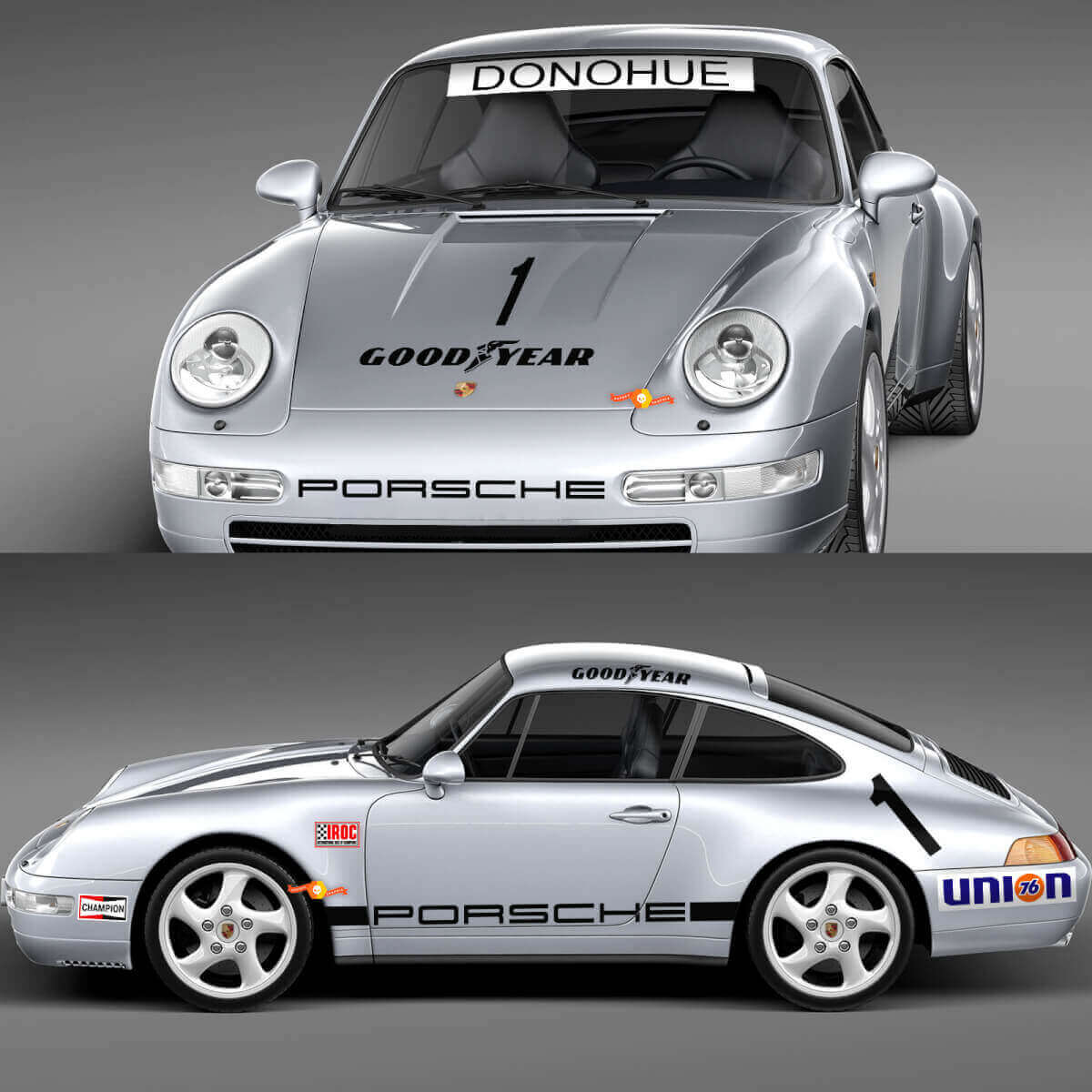 1974 Porsche 911 Racing Sticker Decal Set - Klassieke vinylafbeeldingen voor restauratie en aanpassing 3
