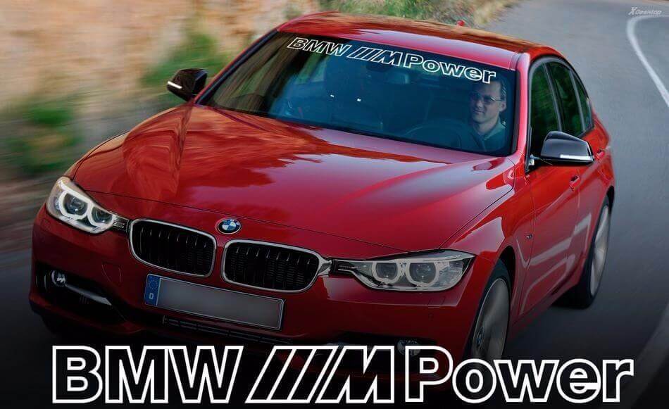 BMW M Power-stijl outline voorruitbanner vinylsticker voor BMW