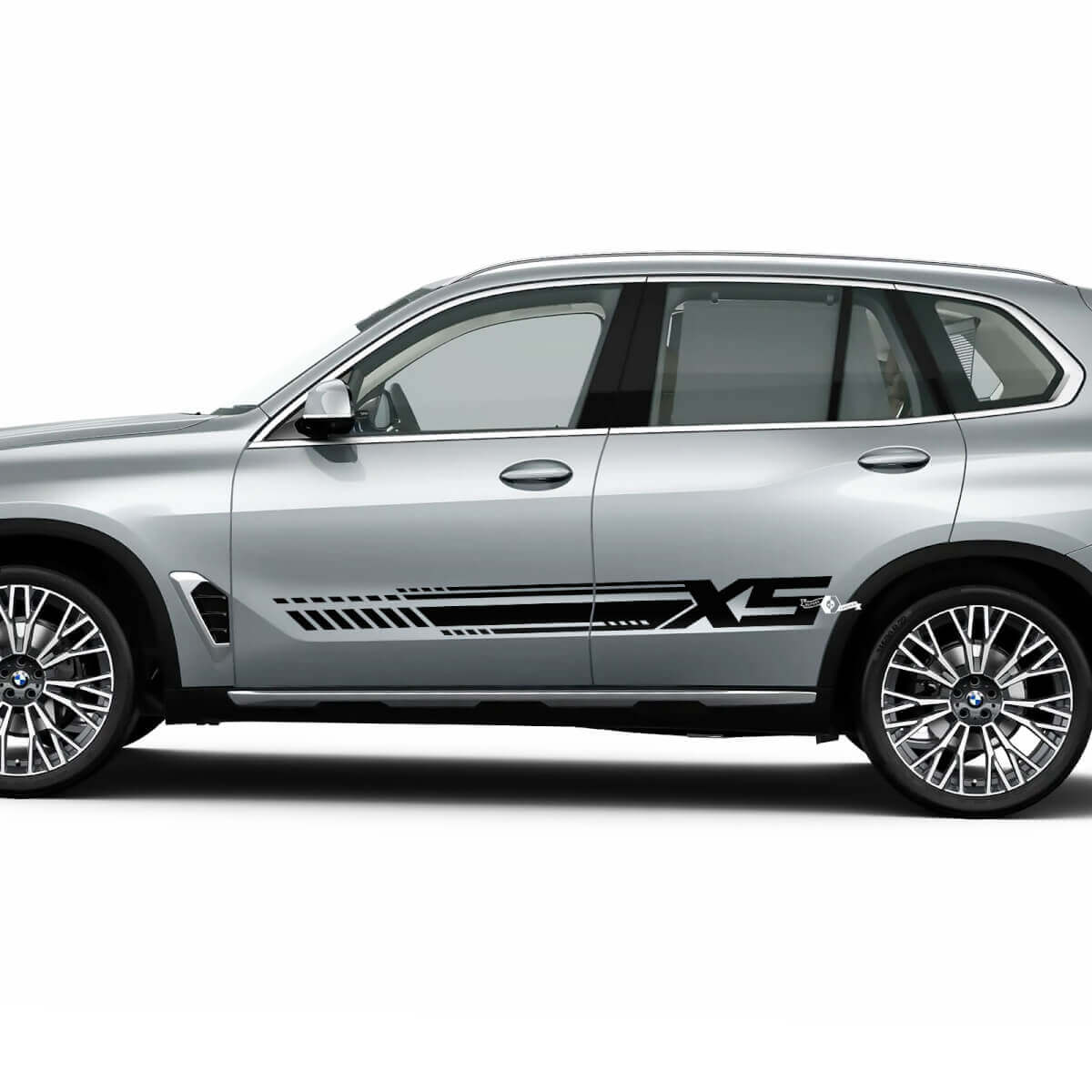 Kit met strobe-zijstreepstickers voor BMW X5 G05 – aangepaste vinylafbeeldingen 2

