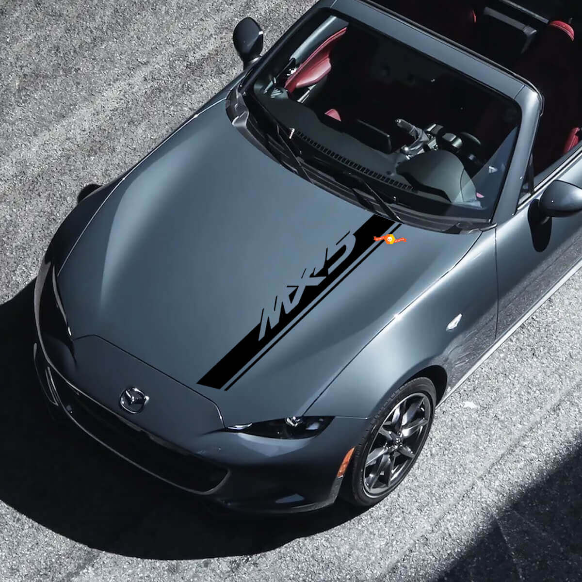 Mazda MX-5 Miata Hood Roadster Stripe Decal Sticker - Aangepaste vinylsticker
