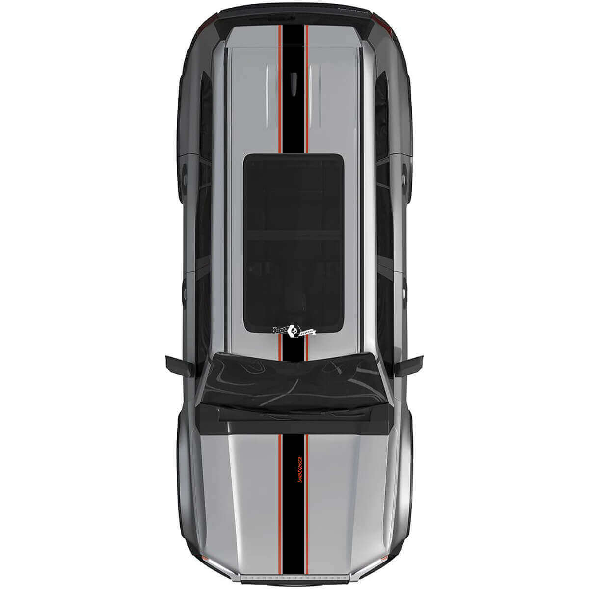 Motorkap Dak Strepen Rally Vinyl Decals Sticker Graphic Kit 2 Voor Toyota Land Cruiser Prado