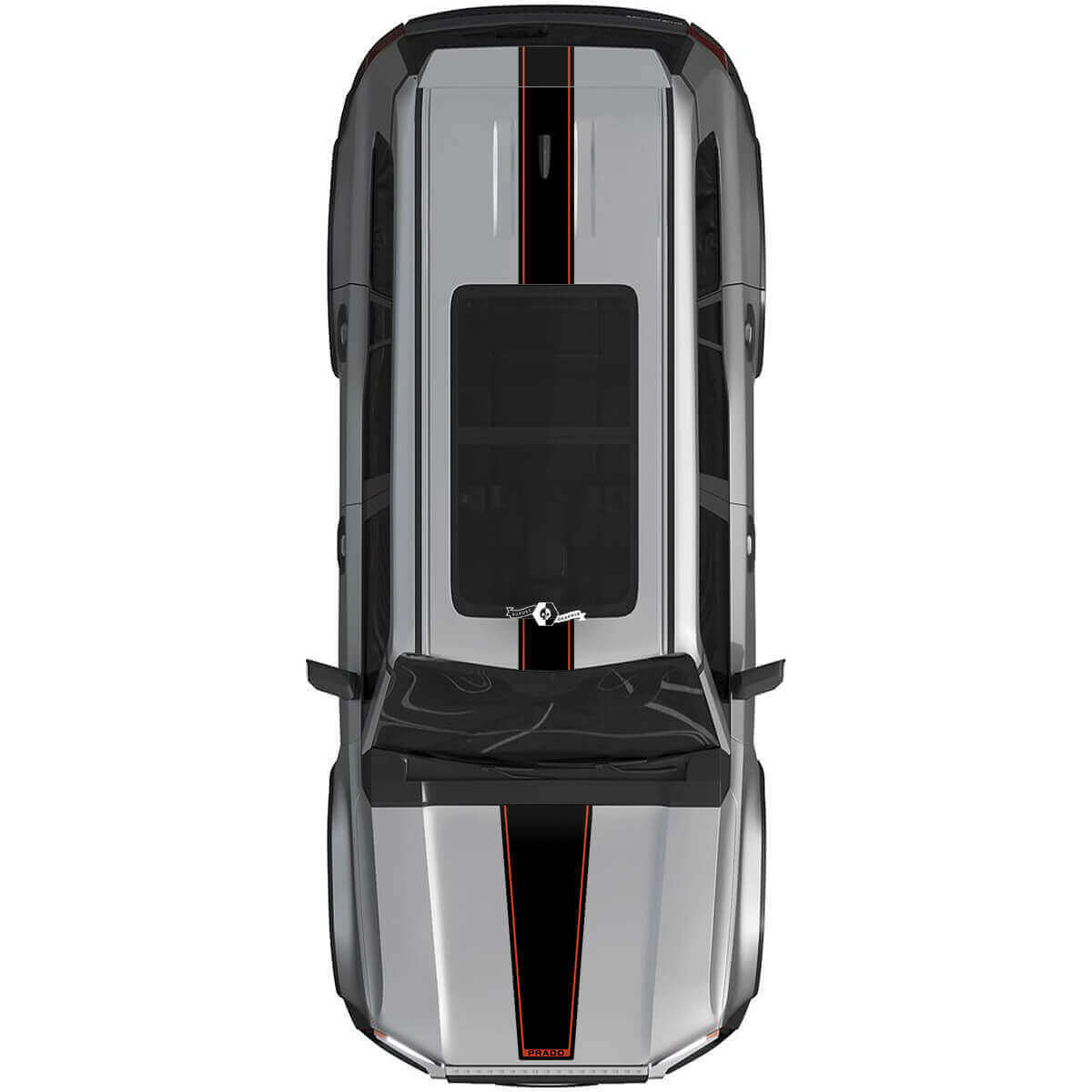  Motorkap Dak Strepen Rally Vinyl Stickers Sticker Graphic Kit Voor Toyota Land Cruiser Prado