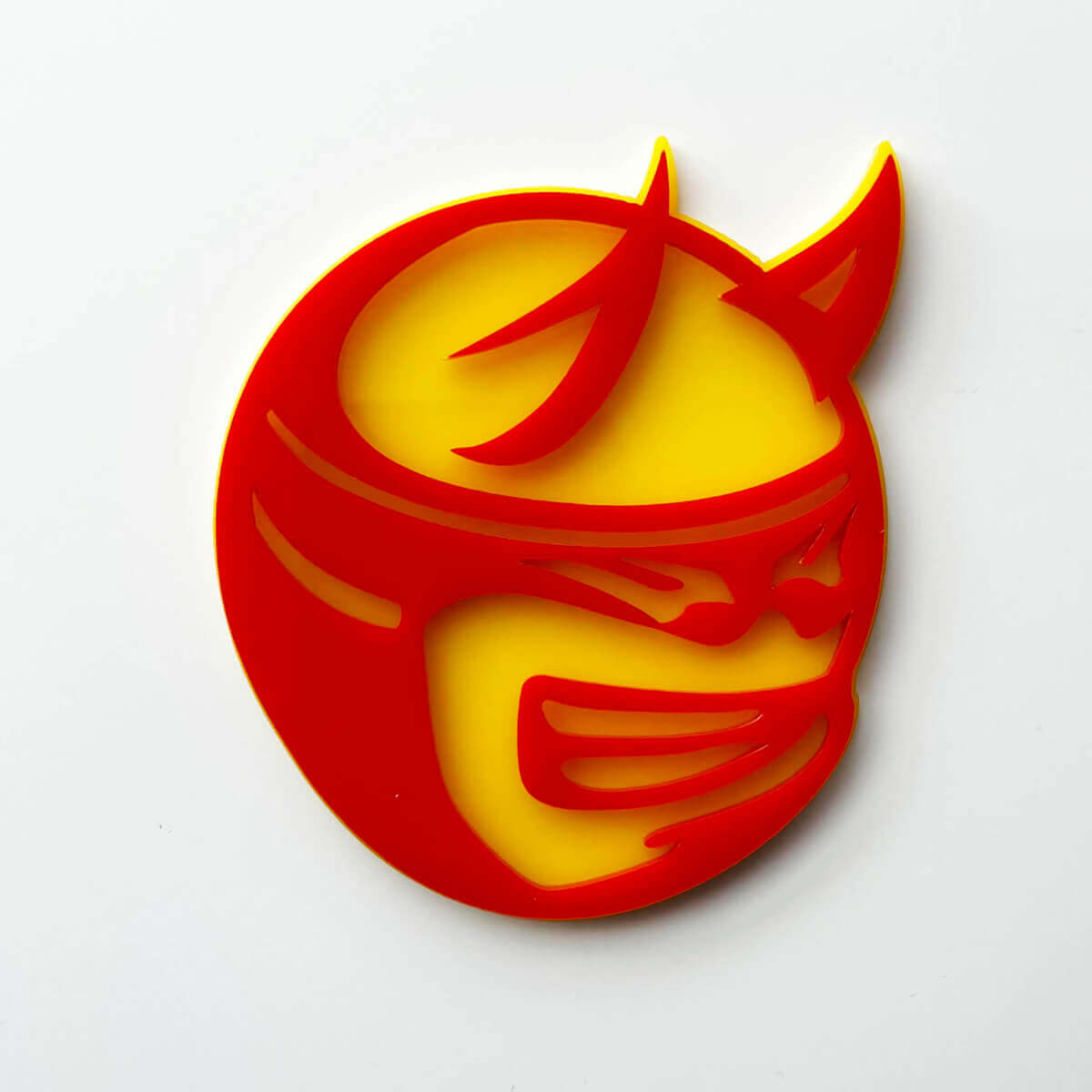 Aangepaste 3D Badge Drag Bee Demon Dodge Charger Challenger logo Fender Badges embleem rood en geel
