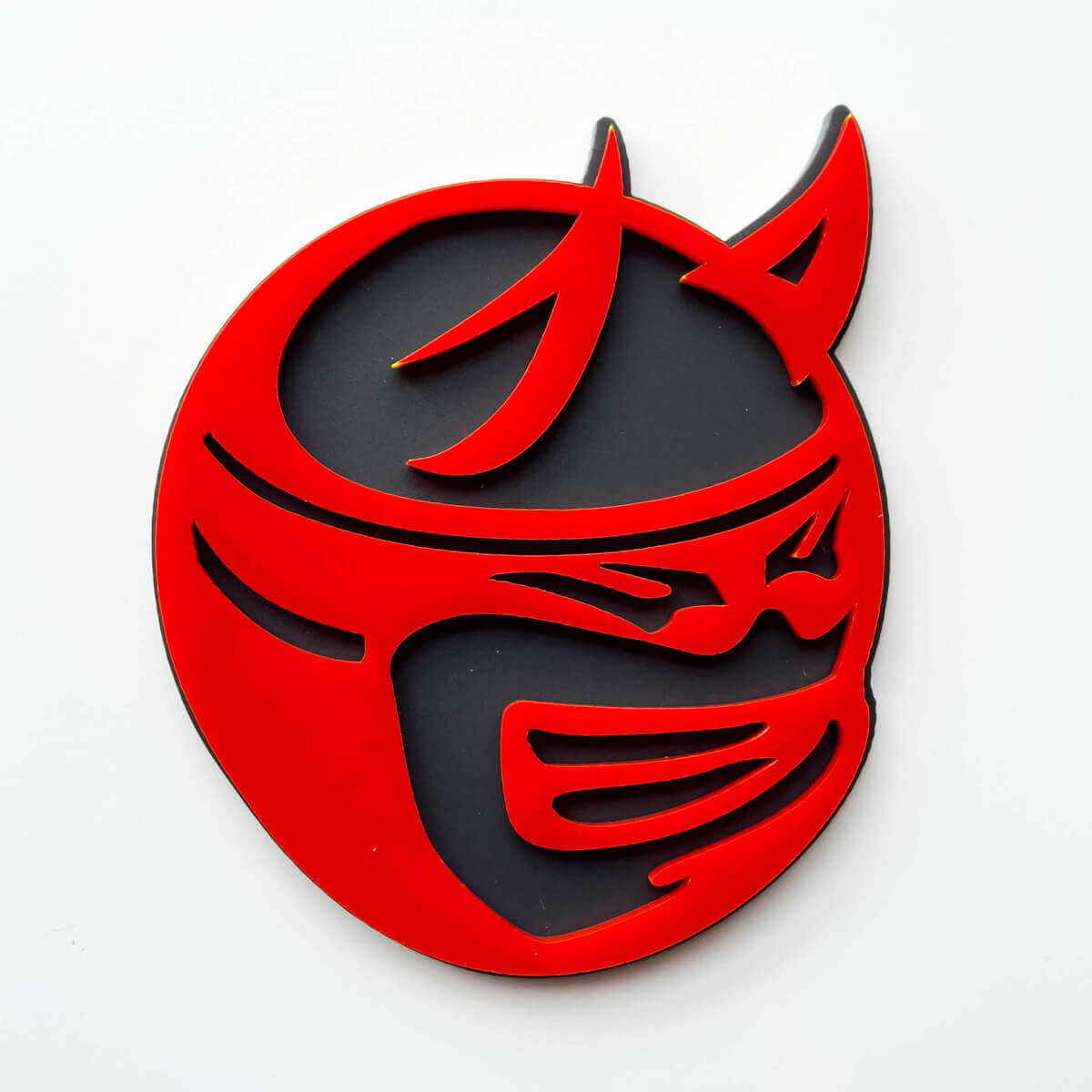 Aangepaste 3D Badge Drag Bee Demon Dodge Charger Challenger logo Fender Badges embleem rood en grijs
