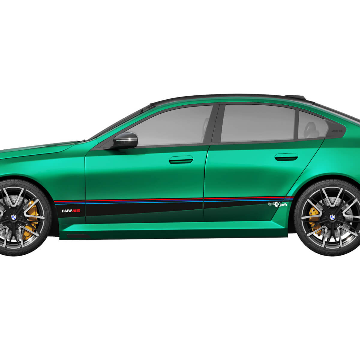 Kant M kleuren Strepen Racing Decal Kit voor BMW 5 Serie G60 M5 G90 - SupDec Graphix Vinyl Stickers

