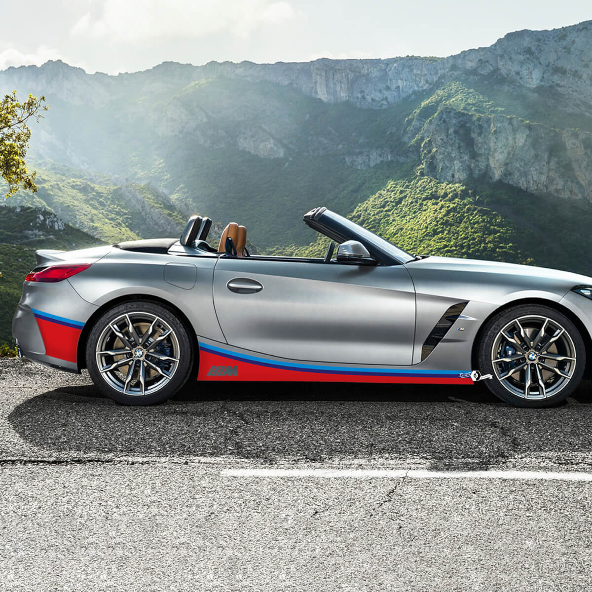Side Accents Rocker Panel M Stripes Vinyl Decal Sticker geschikt voor BMW Z4
