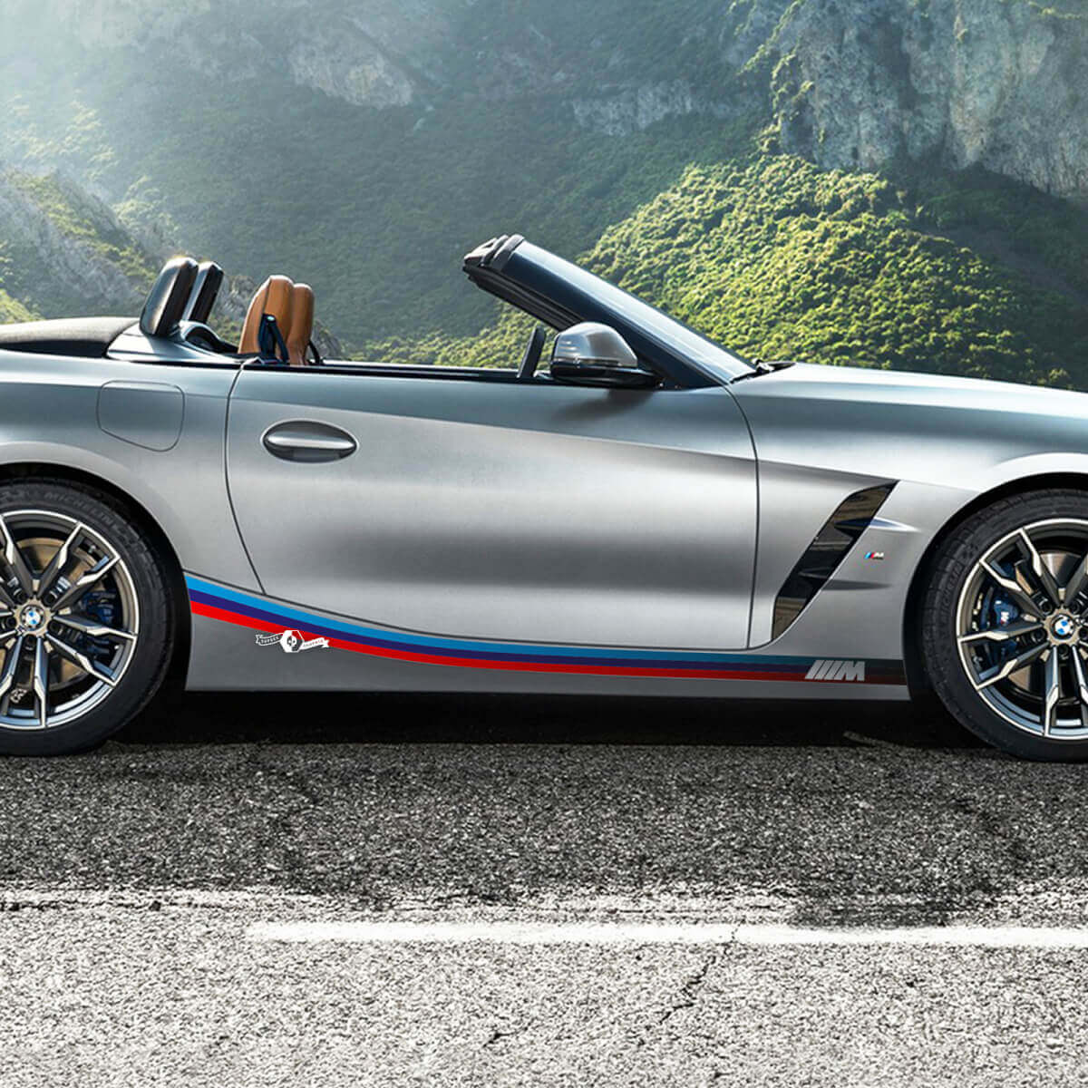 M-Style Rocker Panel Strepen Vinyl Decal Kit voor BMW Z4
