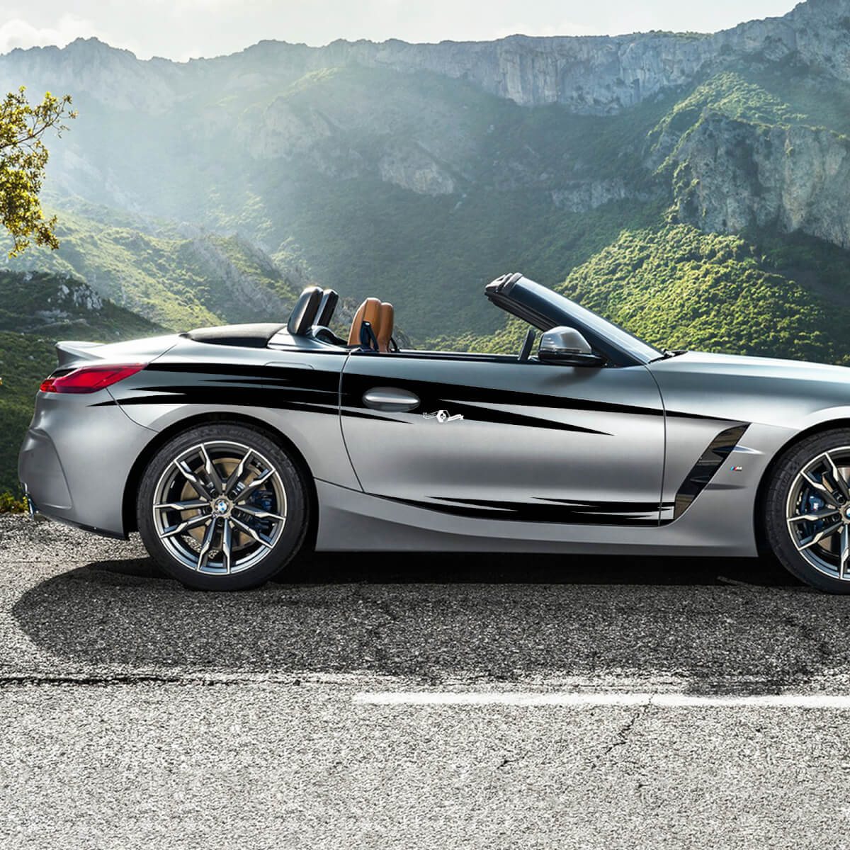 Zijaccenten Tribal deur strepen vinyl sticker geschikt voor BMW Z4
