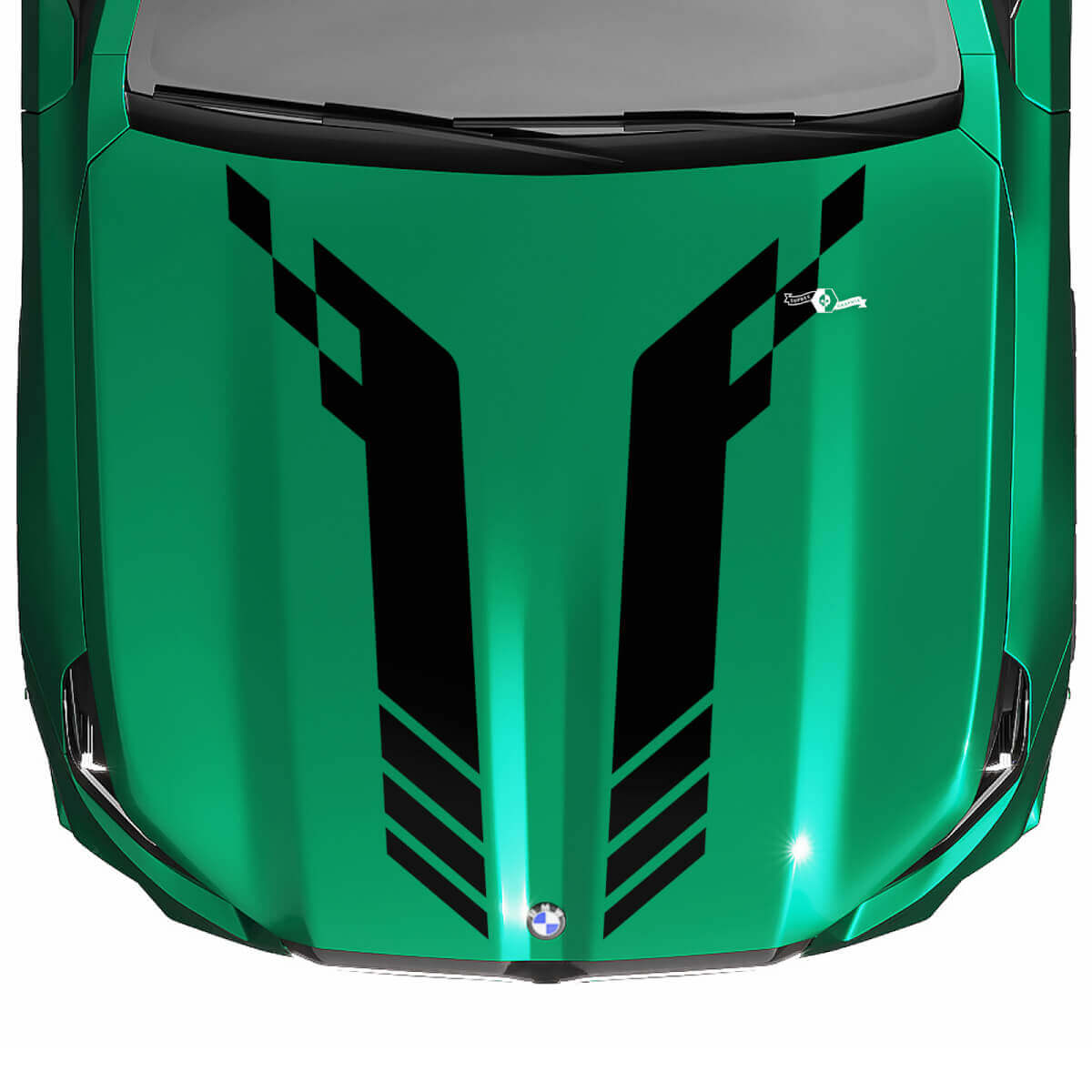 M-logo Racing geruite voorruitsticker voor BMW 5-serie G60 M5 G90
