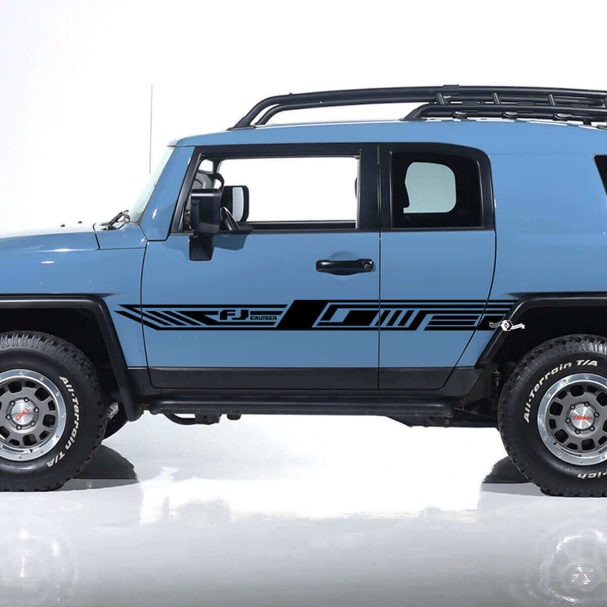 FJ Logo Geometrische Strepen Zijdeur Vinyl Decal Sticker voor Toyota FJ Cruiser